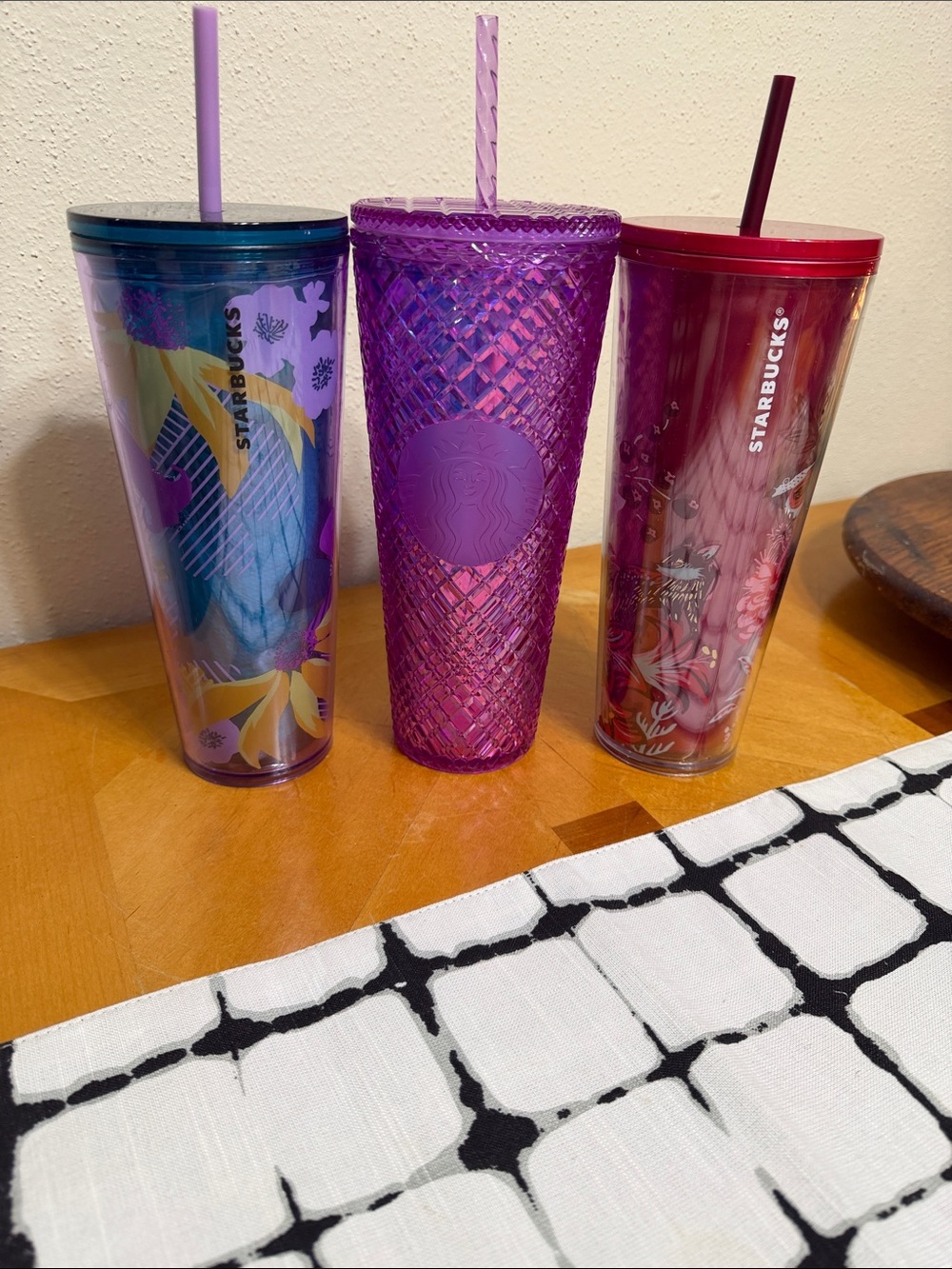 Starbucks Purple & Teal Iridescent Tumbler Trio